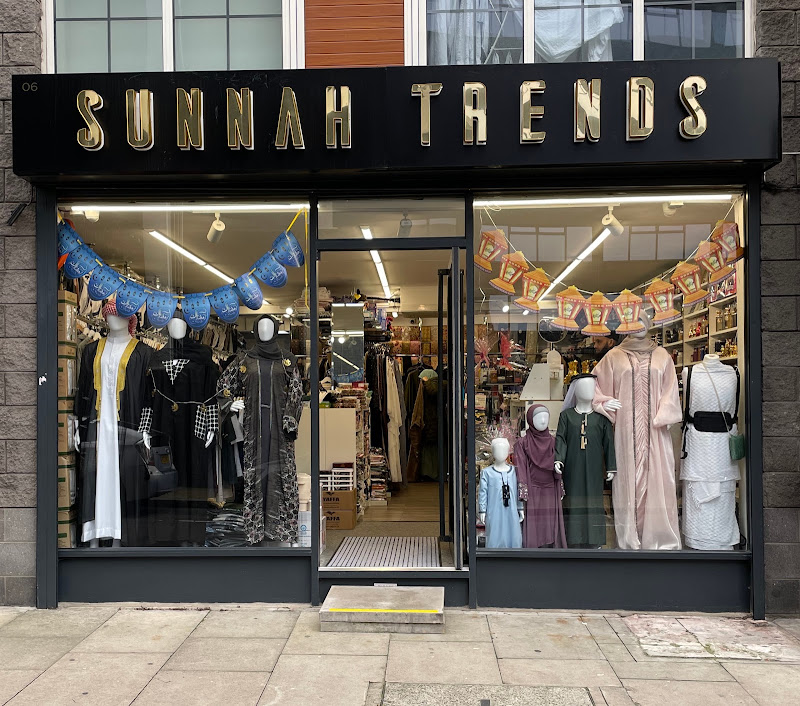 The Sunnah Trends boutique storefront on Plumbers Row in Whitechapel, London